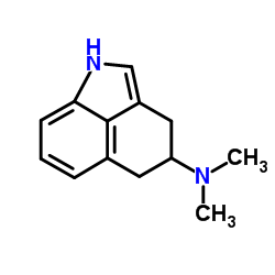 1,3,4,5-四氢-N,N-二甲基苯[cd]吲哚-4-胺盐酸盐结构式