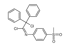 2-chloro-N-(4-methylsulfonylphenyl)-2,2-diphenylethanimidoyl chloride结构式