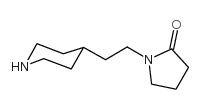1-(2-哌啶-4-基乙基)吡咯烷-2-酮结构式