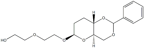 2-(2-Hydroxyethoxy)ethyl 4-O,6-O-(phenylmethylene)-2,3-dideoxy-β-D-erythro-hexopyranoside结构式