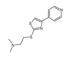 N,N-dimethyl-2-[(4-pyridin-4-yl-1,3-thiazol-2-yl)sulfanyl]ethanamine Structure