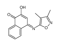 2-hydroxy-N-(3,4-dimethyl-5-isoxazolyl)-1,4-naphthoquinone imine结构式