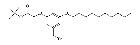 (3-Bromomethyl-5-decyloxy-phenoxy)-acetic acid tert-butyl ester Structure