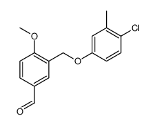 3-(4-CHLORO-3-METHYL-PHENOXYMETHYL)-4-METHOXY-BENZALDEHYDE结构式
