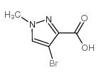 4-bromo-1-methyl-1H-pyrazole-3-carboxylic acid structure