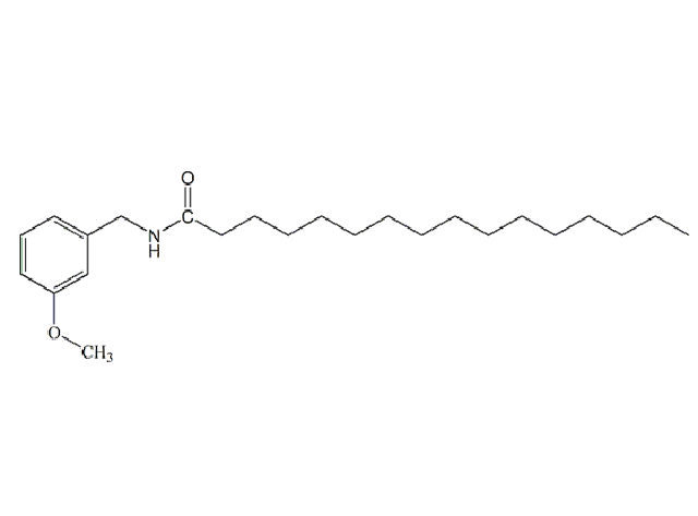 N-(3-甲氧基苄基)十六碳酰胺结构式