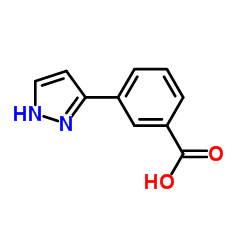 3-(1H-吡唑-3-基)苯甲酸结构式