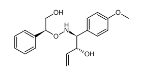 (1S,2R)-1-(((S)-2-hydroxy-1-phenylethoxy)amino)-1-(4-methoxyphenyl)but-3-en-2-ol结构式