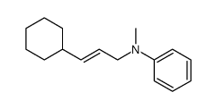 (N-methyl, N-phenyl)-amino-3 cyclohexyl-1 propene-1 trans Structure