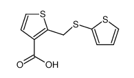 2-(thiophen-2-ylsulfanylmethyl)thiophene-3-carboxylic acid结构式