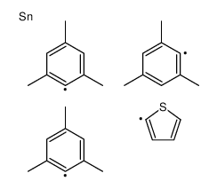 thiophen-2-yl-tris(2,4,6-trimethylphenyl)stannane结构式