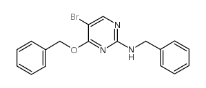 2-benzylamino-4-benzyloxy-5-bromopyrimidine Structure