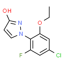 1-(4-CHLORO-6-ETHOXY-2-FLUOROPHENYL)-3-HYDROXY-1H-PYRAZOLE结构式