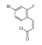 3-(4-bromo-2-fluorophenyl)prop-2-enoyl chloride Structure