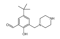 5-tert-butyl-2-hydroxy-3-(piperazin-1-ylmethyl)benzaldehyde结构式