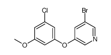 3-bromo-5-(3-chloro-5-methoxyphenoxy)pyridine Structure