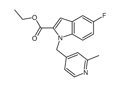 ethyl 5-fluoro-1-[(2-methylpyrid-4-yl)methyl]-1H-indole-2-carboxylate结构式