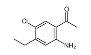 1-(2-氨基-5-氯-4-乙基苯基)-乙酮结构式
