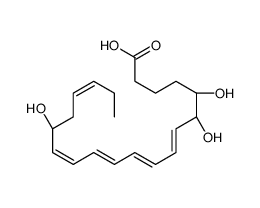 7,9,11,13,17-Eicosapentaenoic acid, 5,6,15-trihydroxy-, (5S-(5R*,6R*,7 E,9E,11Z,13Z,15R*,17Z))- Structure