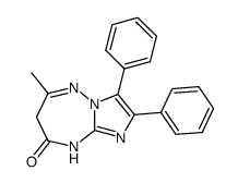 6-methyl-2,3-diphenyl-7H-imidazo[1,2-b][1,2,4]triazepin-8(9H)-one Structure