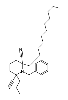 1-benzyl-2-propyl-6-undecylpiperidine-2,6-dicarbonitrile结构式
