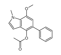 (7-methoxy-1-methyl-5-phenylindol-4-yl) acetate Structure
