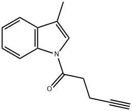 1-(3-Methyl-indol-1-yl)-pent-4-yn-1-one结构式