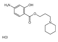 3-piperidin-1-ylpropyl 4-amino-2-hydroxybenzoate,hydrochloride Structure