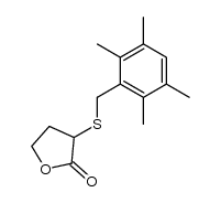 3-((2,3,5,6-tetramethylbenzyl)thio)dihydrofuran-2(3H)-one Structure