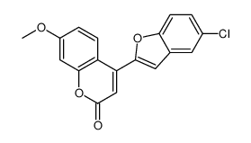 4-(5-chloro-1-benzofuran-2-yl)-7-methoxychromen-2-one Structure