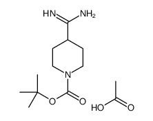 1-Piperidinecarboxylic acid, 4-(aminoiminomethyl)-, 1,1-dimethylethyl ester, acetate (1:1) Structure