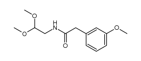 N-(2,2-二甲氧基乙基)-2-(3-甲氧基苯基)乙酰胺结构式