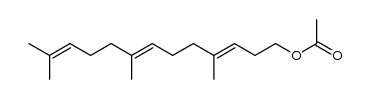 (3E,7E)-homofarnesyl acetate Structure