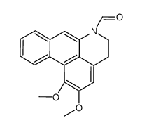 N-demethyl-N-formyldehydronuciferine Structure