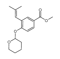 methyl 3-(2-methyl-1-propenyl)-4-(tetrahydro-2H-pyran-2-yloxy)benzoate结构式