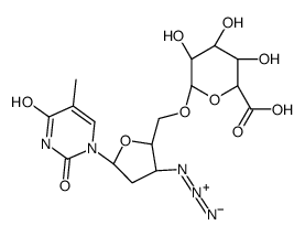 3'-azido-3'-deoxy-5'-O-beta-glucopyranuronosylthymidine Structure