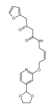 (Z)-N-(4-((4-(1,3-dioxolan-2-yl)pyridin-2-yl)oxy)but-2-en-1-yl)-2-((furan-2-ylmethyl)sulfinyl)acetamide结构式