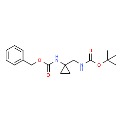 N-[1-({[((叔丁氧基)羰基]氨基}甲基)环丙基]氨基甲酸苄酯结构式