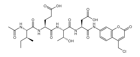 (4S,7S,10S,13S)-4-((S)-sec-butyl)-7-(2-carboxyethyl)-13-((4-(chloromethyl)-2-oxo-2H-chromen-7-yl)carbamoyl)-10-((R)-1-hydroxyethyl)-2,5,8,11-tetraoxo-3,6,9,12-tetraazapentadecan-15-oic acid结构式