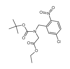 [tert-butoxycarbonyl-(5-chloro-2-nitro-benzyl)-amino]-acetic acid ethyl ester Structure
