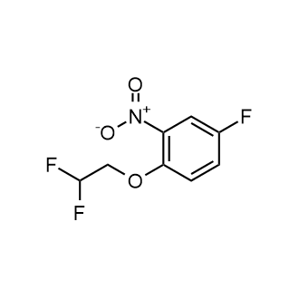 1-(2,2-二氟乙氧基)-4-氟-2-硝基苯结构式