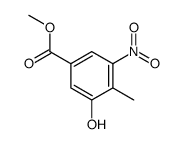 3-Hydroxy-4-methyl-5-nitrobenzoic acid methyl ester结构式
