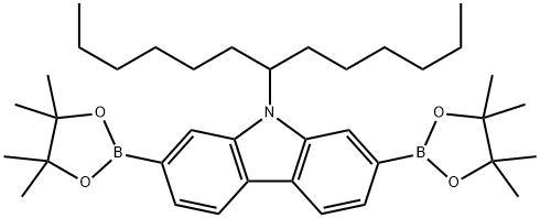 2,7-Bis(4,4,5,5-tetramethyl-1,3,2-dioxaborolan-2-yl)-9-(tridecan-7-yl)-9h-carbazole Structure