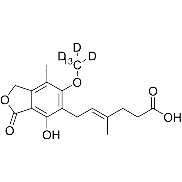 (E/Z)-Mycophenolic Acid-13C,d3 Structure