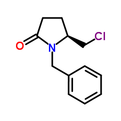(S)-1-BENZYL-5-CHLOROMETHYL-2-PYRROLIDINONE structure