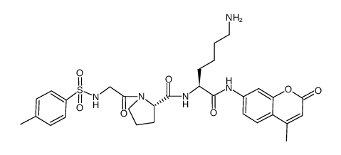 Tos-Gly-Pro-Lys-AMC trifluoroacetate salt结构式