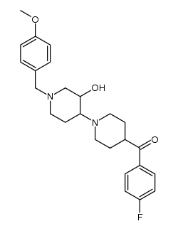 (4-Fluorophenyl)(3'-hydroxy-1'-(4-methoxybenzyl)-[1,4'-bipiperidin]-4-yl)methanone Structure