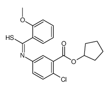 cyclopentyl 2-chloro-5-[(2-methoxybenzenecarbothioyl)amino]benzoate Structure