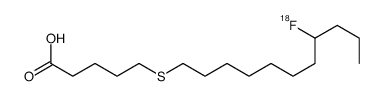 5-(8-fluoranylundecylsulfanyl)pentanoic acid Structure