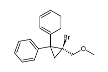 (S)-(+)-1-bromo-1-(methoxymethyl)-2,2-diphenylcyclopropane结构式